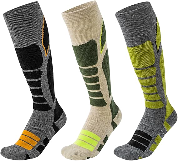 Ski Socks Merino Wool Socks for men&women Knee-High Winter Thermal Snowboarding Socks