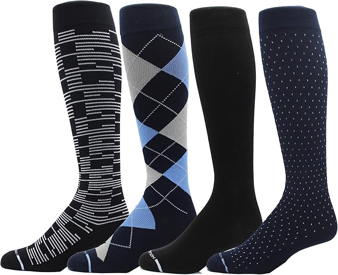 Men's Athletic Traveler Graduated Compression Knee High Socks