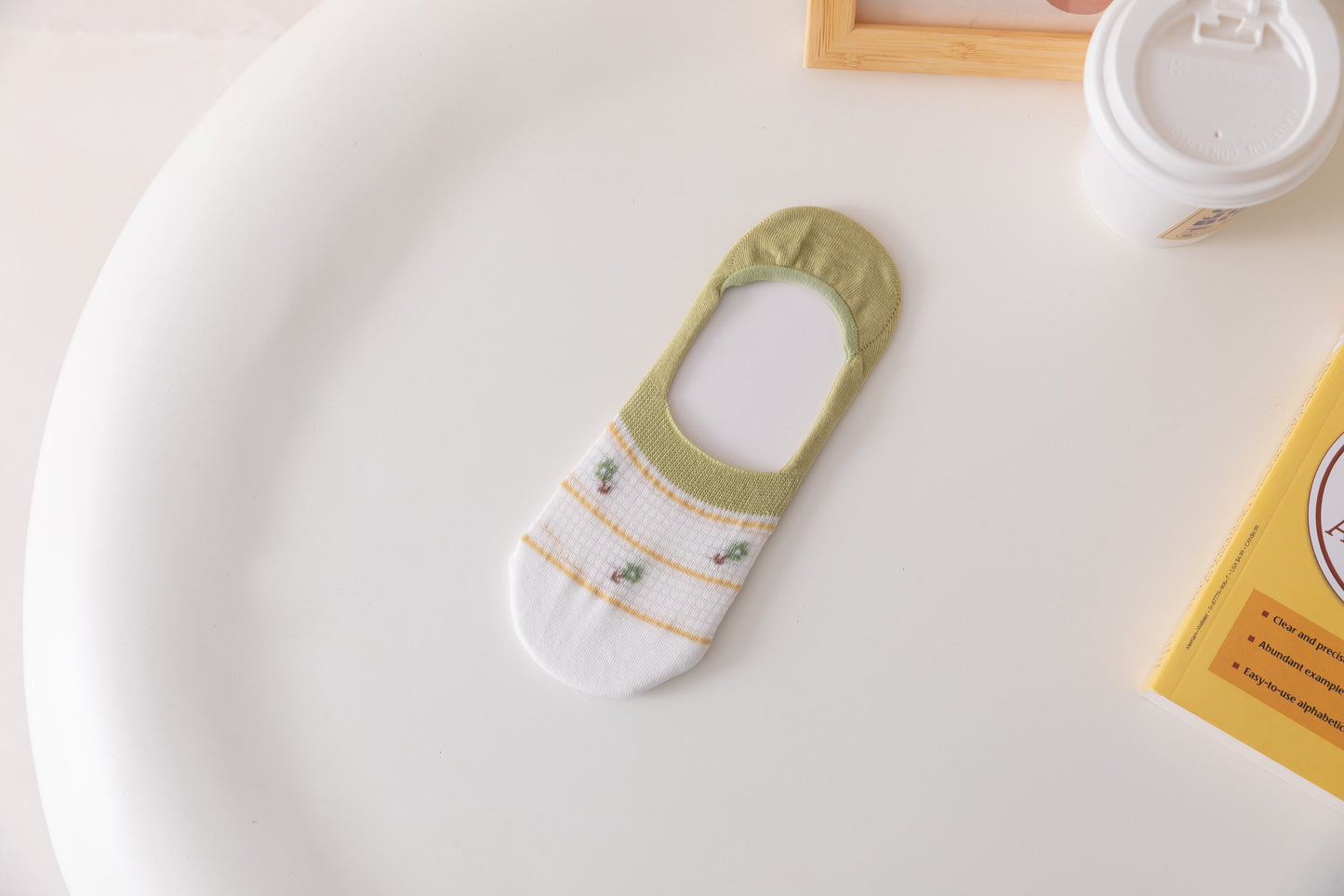 Women's No Show Sock Rural flowers