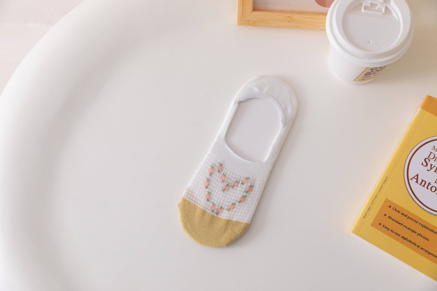 Women's No Show Sock Rural flowers