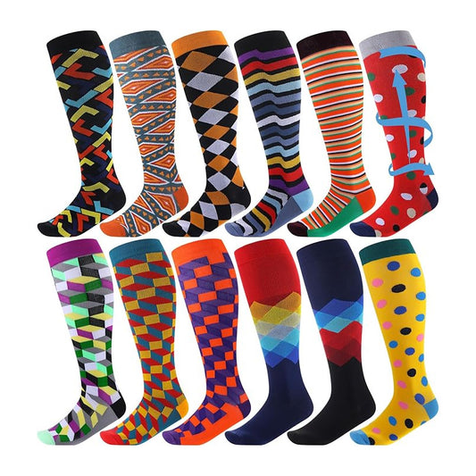 Men Dress Compression Socks Men's Knee Long Light Socks