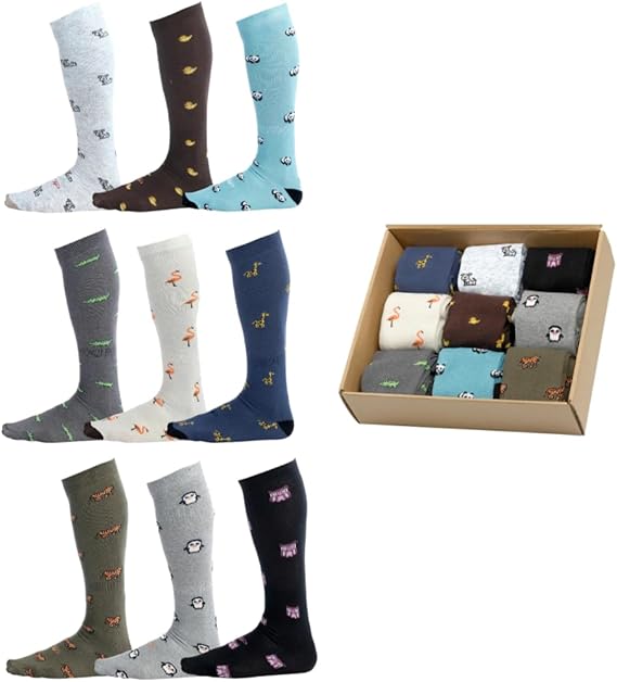 Over the Calf Socks for Men | Colorful Funky Dress Socks