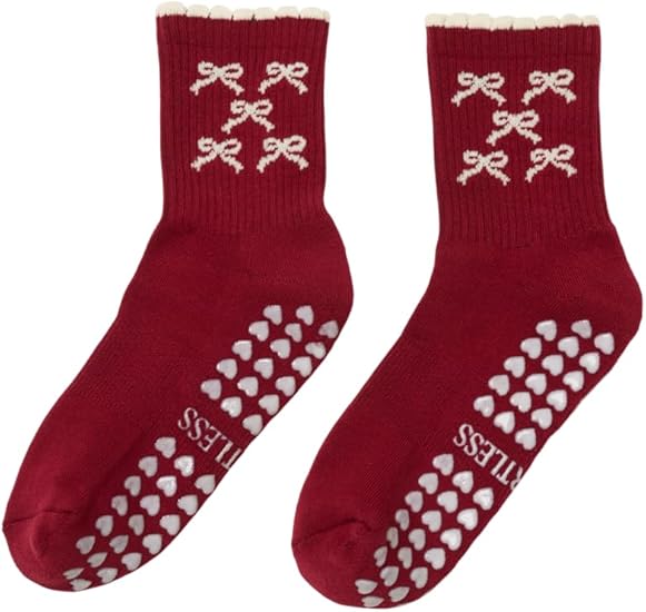Half Calf Grip Socks, Cute Fruit Pilates Socks, Ruffle Socks, Non-Slip for Barre Yoga