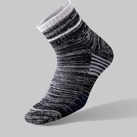 Mens Modern Hiking socks, Athletic Cushioned Cotton Socks with Arch Support