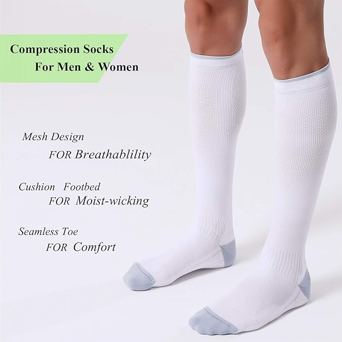 Compression Socks for Women and Men 20-30mmHg-Circulation Support Socks