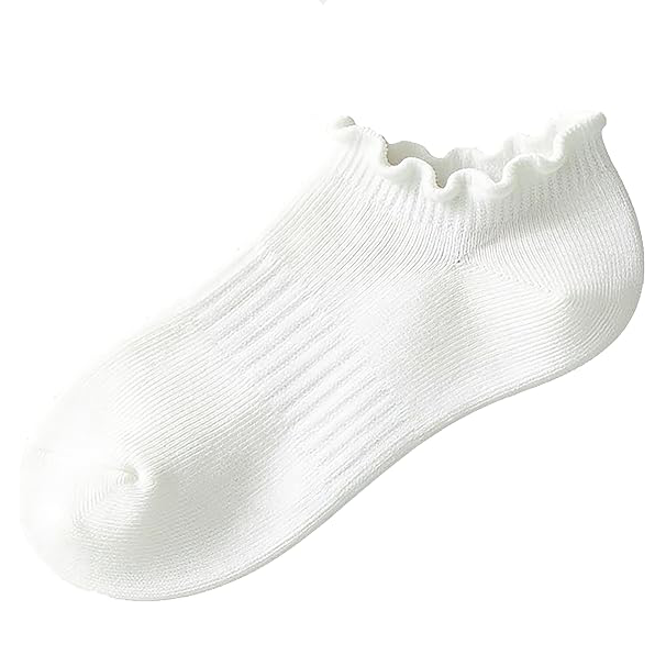 No Show Socks Womens Low Cut Non Slip Cute Ruffle Ankle Socks