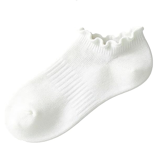No Show Socks Womens Low Cut Non Slip Cute Ruffle Ankle Socks