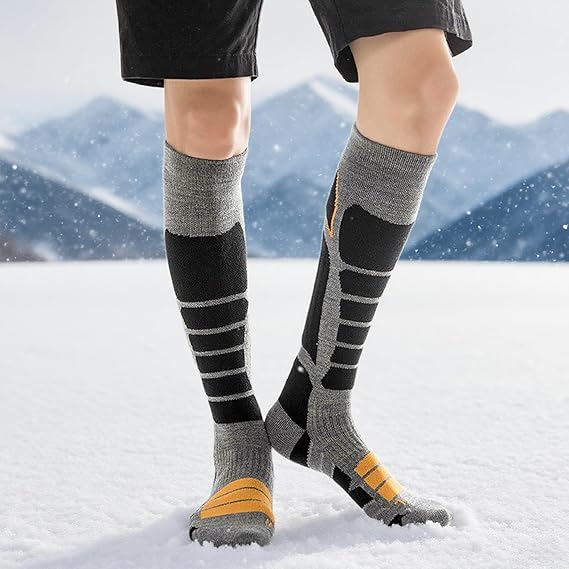Ski Socks Merino Wool Socks for men&women Knee-High Winter Thermal Snowboarding Socks