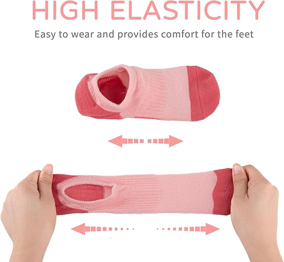 No Show Socks Cotton Non Slip Mesh Low Cut Ankle Invisible Kids Socks With Grips