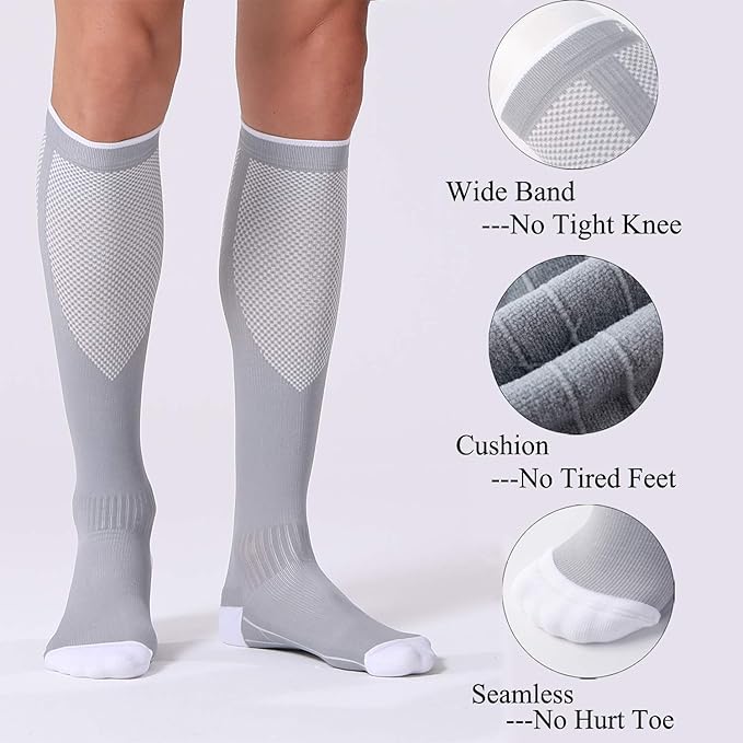 Compression Socks for Women and Men 20-30mmHg-Circulation Support Socks