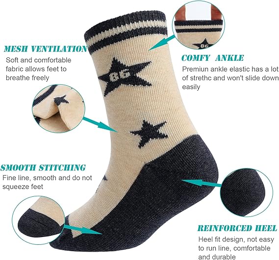 Boys Socks,Athletic Socks for boy 5-12 Years