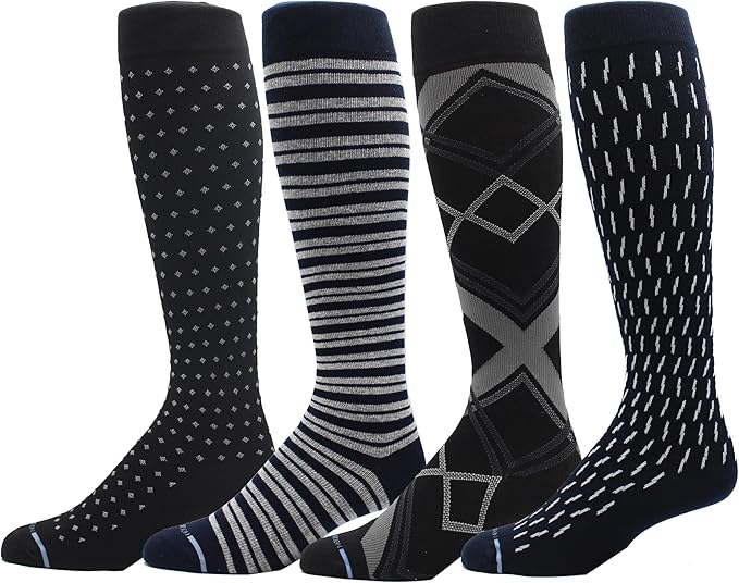Men's Athletic Traveler Graduated Compression Knee High Socks