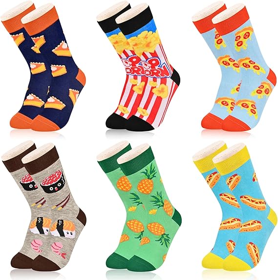 Kids Boys Girls Novelty Crew Socks, Funny Colorful Toddler Calf Socks for 2-18 Years Old