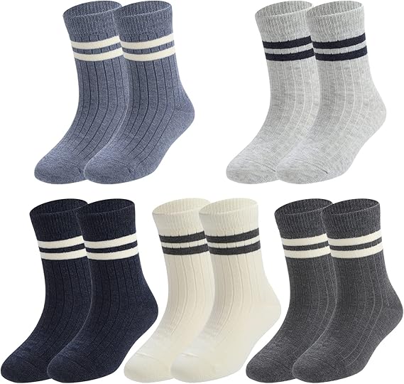 Boys Socks,Athletic Socks for boy 5-12 Years, Dress socks