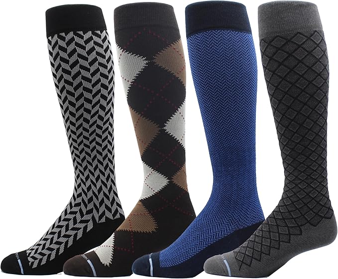 Men's Athletic Traveler Graduated Compression Knee High Socks