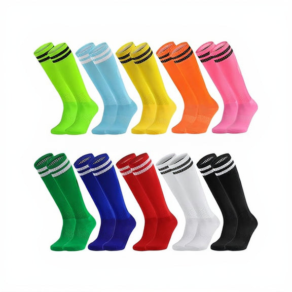 Soccer Socks Stripe Knee High Softball Baseball Team Sports Socks Breathable Football Socks for Men Women