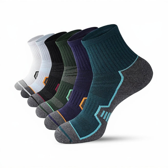 Mens Athletic Quarter Hiking Socks for Work Gym Sports