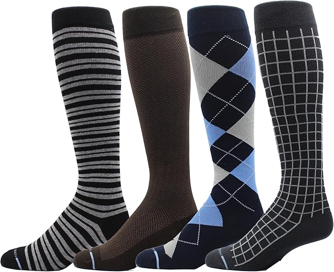Men's Athletic Traveler Graduated Compression Knee High Socks