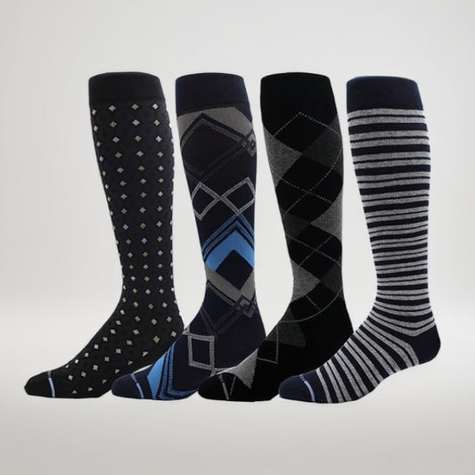 Men's Athletic Traveler Graduated Compression Knee High Socks