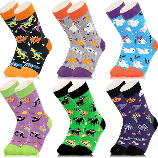 Kids Boys Girls Novelty Crew Socks, Funny Colorful Toddler Calf Socks for 2-18 Years Old