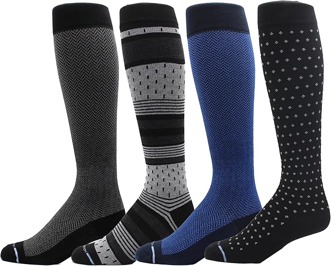 Men's Athletic Traveler Graduated Compression Knee High Socks