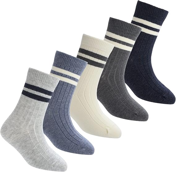 Boys Socks,Athletic Socks for boy 5-12 Years, Dress socks