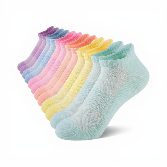 Boys Girls Socks Ankle Athletic Low Cut Short For Kids With Cushioned Sole