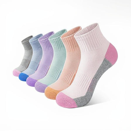 Kids Socks Boys Girls Cushioned Quarter Socks Athletic Ankle Sock 5-14 Years