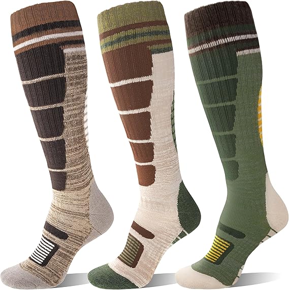 Unisex Merino Wool Ski Thermal Warm Thick Knee High Long Socks