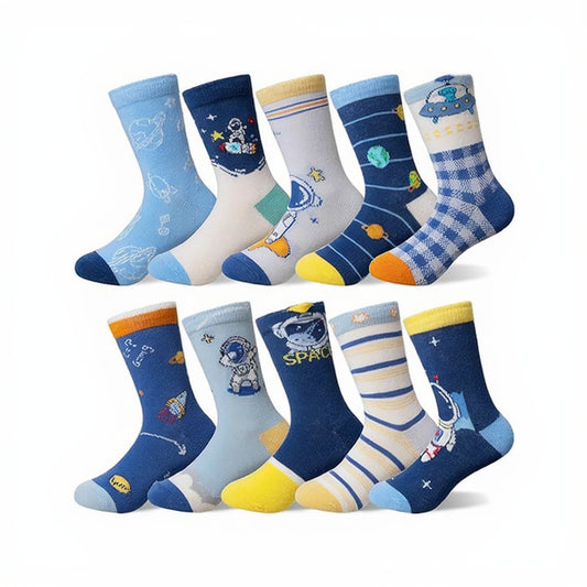 Baby Boys Socks Kids Toddlers Funny Cartoon Car Dinosaur Crew Breathable Cotton Gift Socks