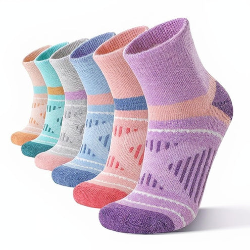 Merino Wool Ankle Hiking Running Socks Compression Support Thick Cushion