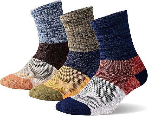 Mens Modern Hiking socks, Athletic Cushioned Cotton Socks with Arch Support