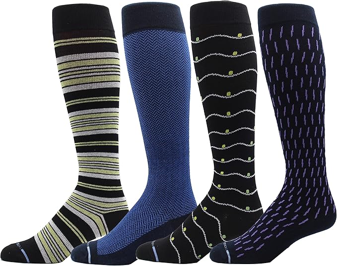 Men's Athletic Traveler Graduated Compression Knee High Socks