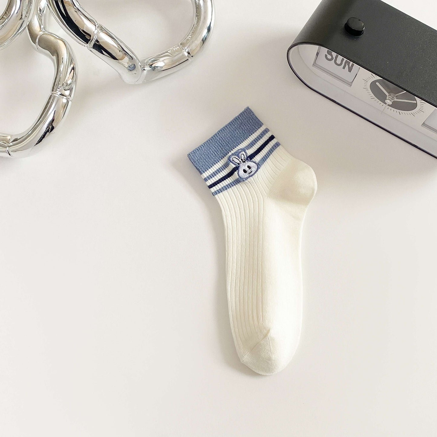 Women's Rabbit Embroidered Ankle Socks