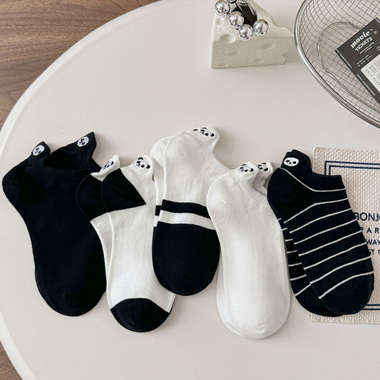 Women’s Panda Embroidered Ankle Sock