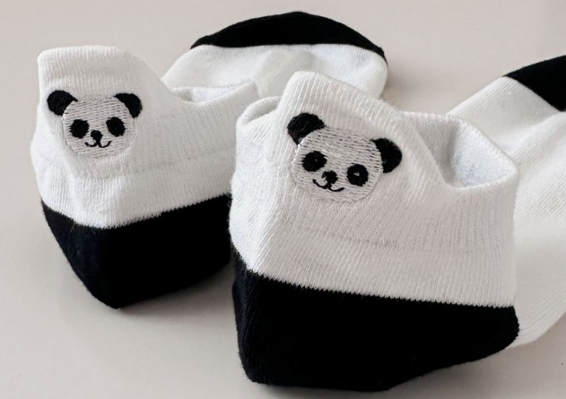 Women’s Panda Embroidered Ankle Sock