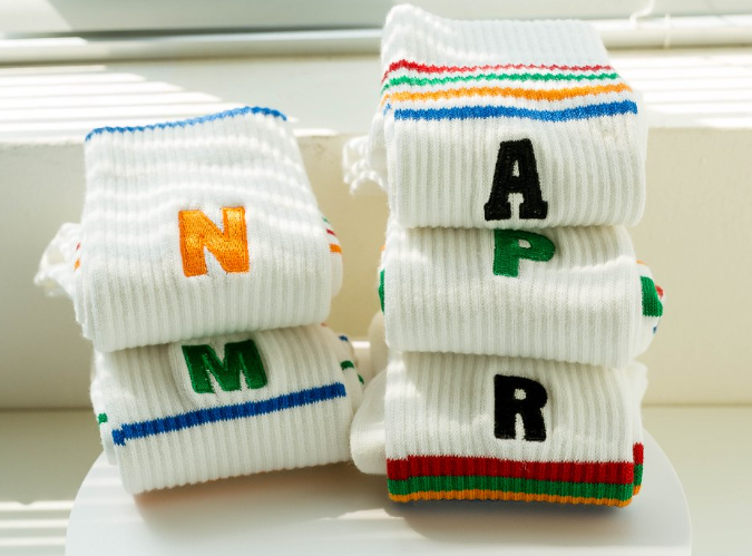 Women’s Crew Sock Colorful lines