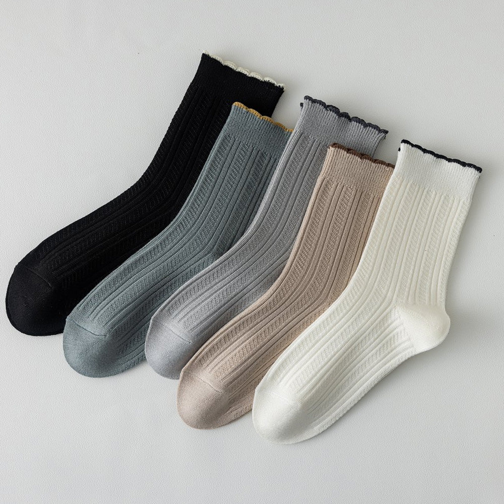 Women’s Ruffle Rib Crew Sock