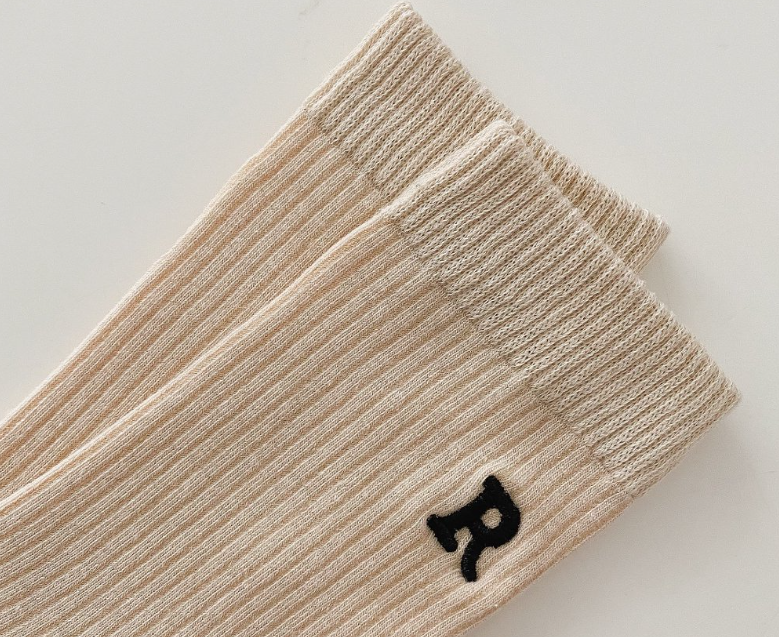 Women’s Embroidered Rib Crew Sock