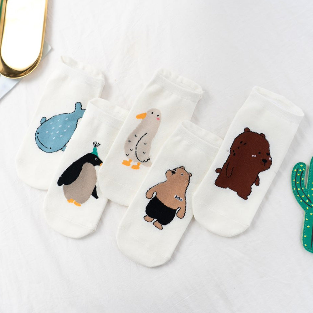 Women’s Ankle Sock Animal Embroidery