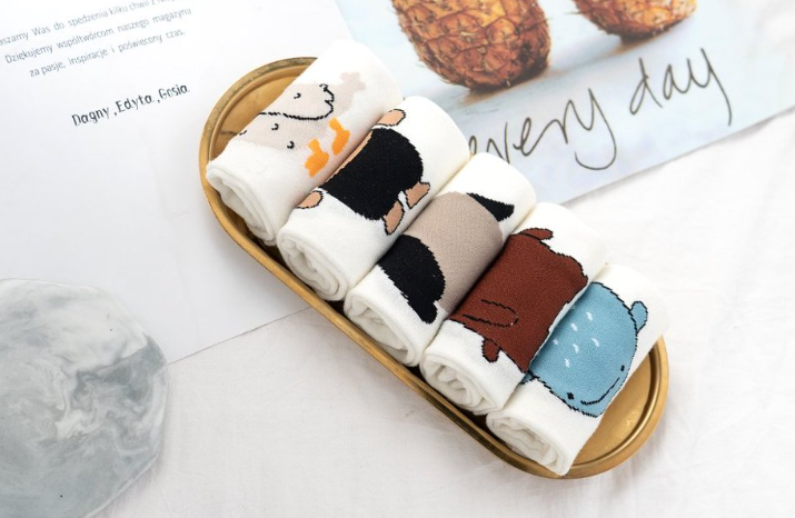Women’s Ankle Sock Animal Embroidery
