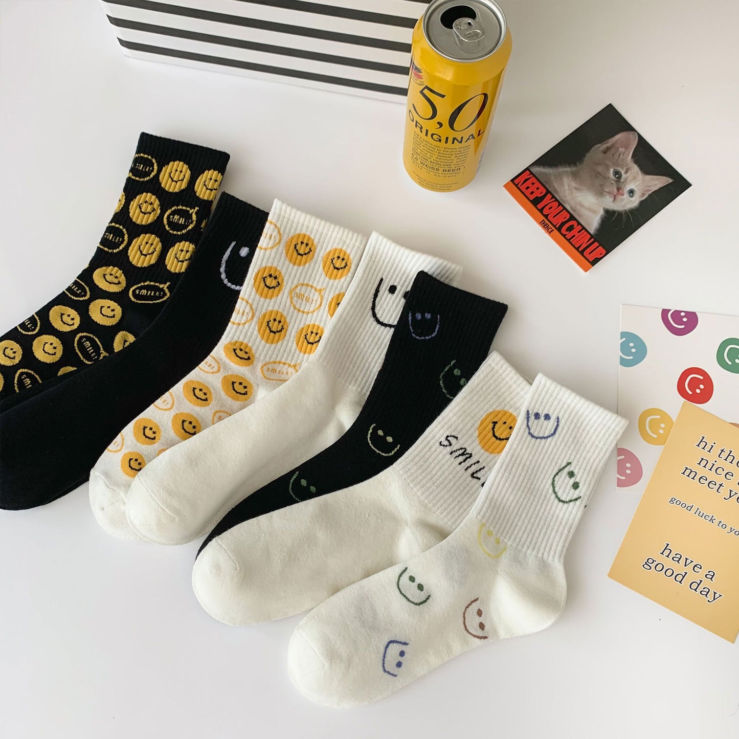 Women’s Crew Sock Smile Face