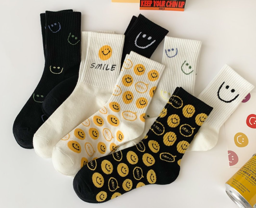 Women’s Crew Sock Smile Face