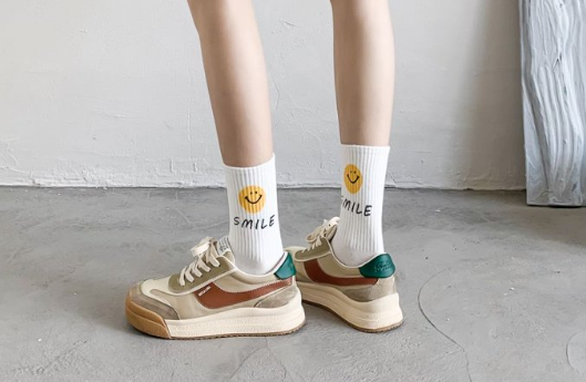 Women’s Crew Sock Smile Face