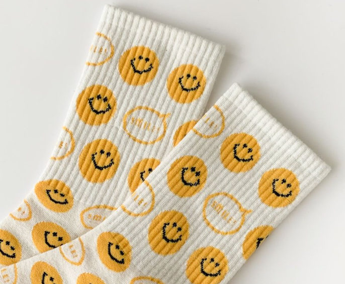 Women’s Crew Sock Smile Face