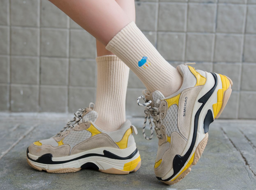 Women’s Weather Embroidery Crew Sock