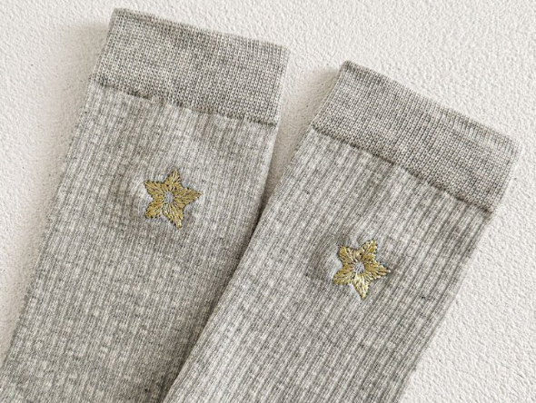 Women’s Crew Sock Embroidered Star