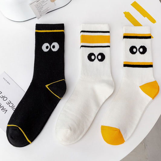 Women’s Crew Sock Jacquard eye pattern