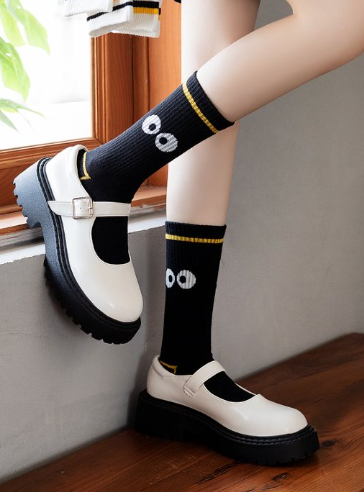 Women’s Crew Sock Jacquard eye pattern