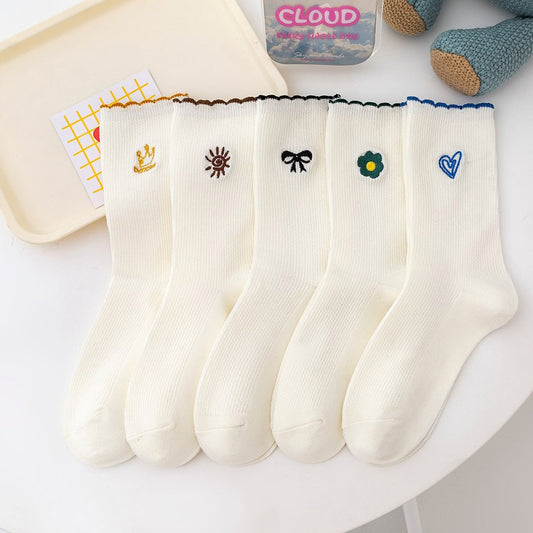 Women’s Ruffle Rib Crew Sock